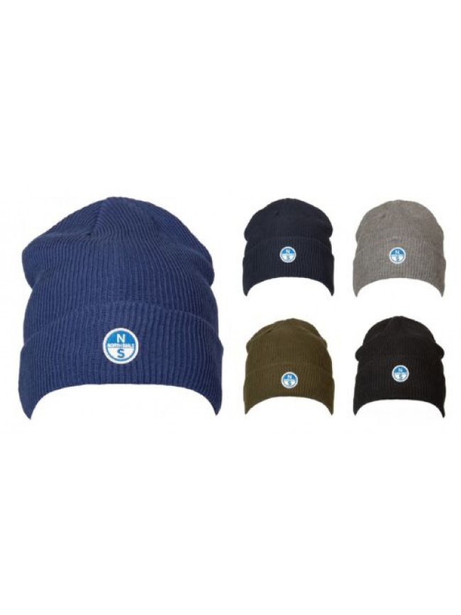 Cappello uomo NORTH SAILS berretto con risvolto a coste e logo articolo 623287