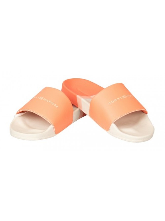 Ciabatta a fascia TOMMY HILFIGER slide mare o piscina con  logo articolo FW0FW06