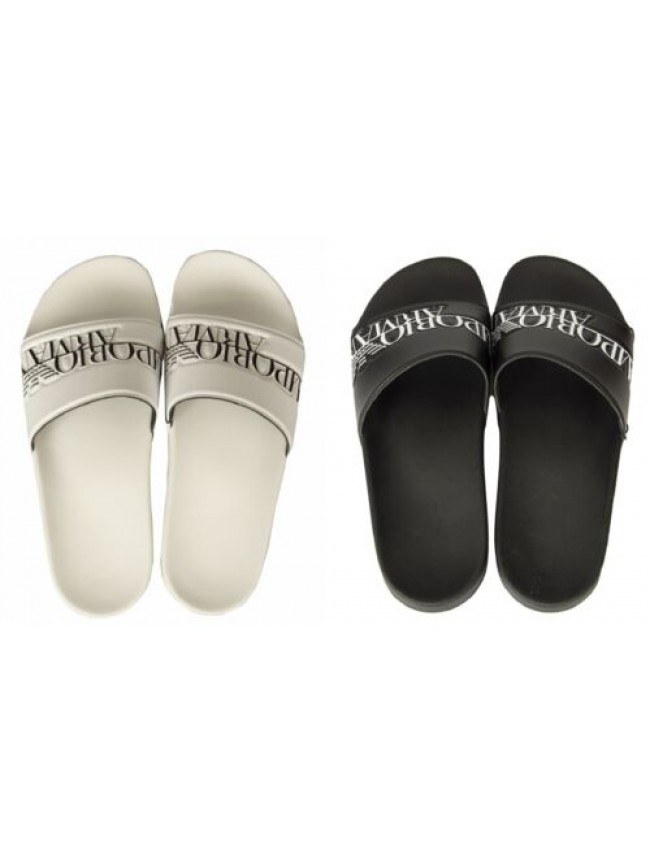 Ciabatte uomo EMPORIO ARMANI a fascia slide mare piscina beachwear articolo XVPS
