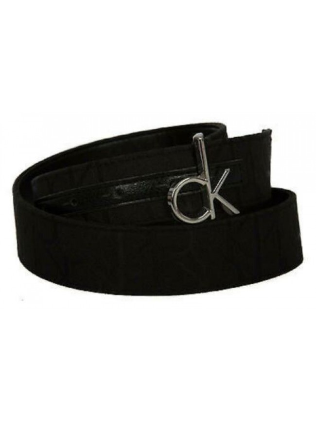 Cintura belt CK CALVIN KLEIN art. KW22AL taglia 80 colore 9B8 NERO BLACK LOG