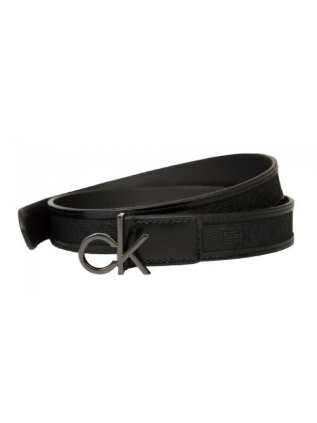Cintura donna CK CALVIN KLEIN pelle e tesuto logato con fibbia ck articolo ZM0ZM