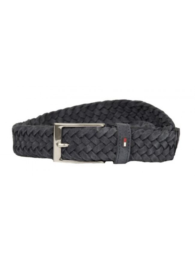 Cintura uomo TH TOMMY HILFIGER pelle intrecciata alta 3 camoscio articolo AM0AM0