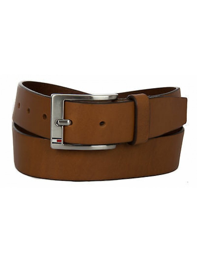 Cintura uomo pelle belt TOMMY HILFIGER art. AM0AM01002 taglia 115 col. 910 TAN