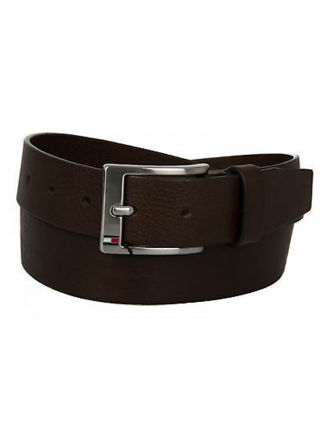 Cintura uomo pelle belt TOMMY HILFIGER art. AM0AM01002 taglia 90 col. 902 MORO