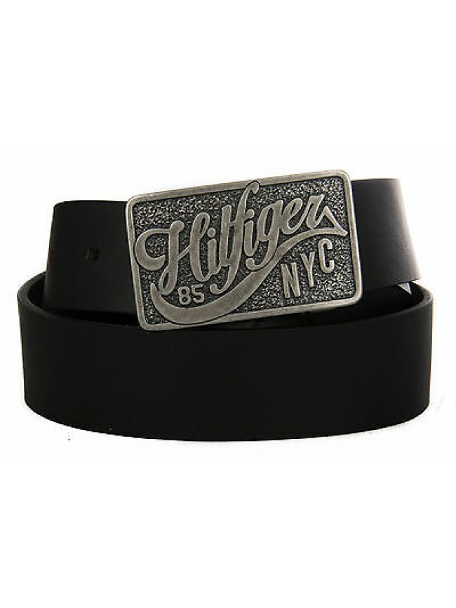 Cintura uomo pelle belt TOMMY HILFIGER art. AM0AM01309 taglia 90 col. 002 NERO