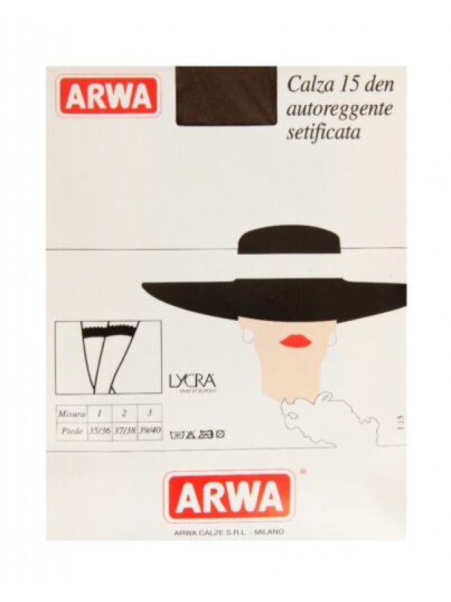 Collant autoreggenti donna 15 den calza setificata ARWA articolo CAL 1 AUTOREGGE