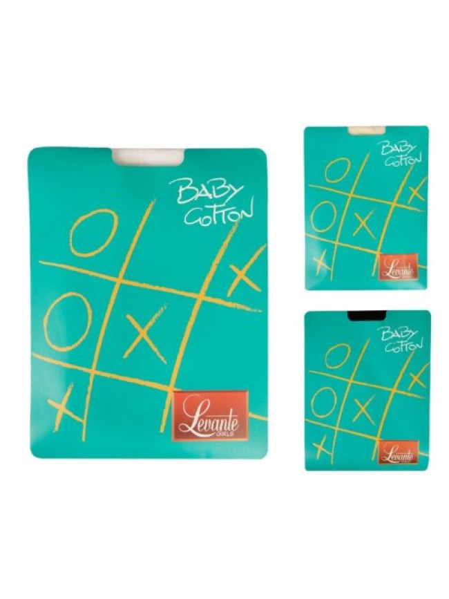 Collant bimba 1 paio calze bambina 70 den 77 dtex in cotone e microfibra LEVANTE