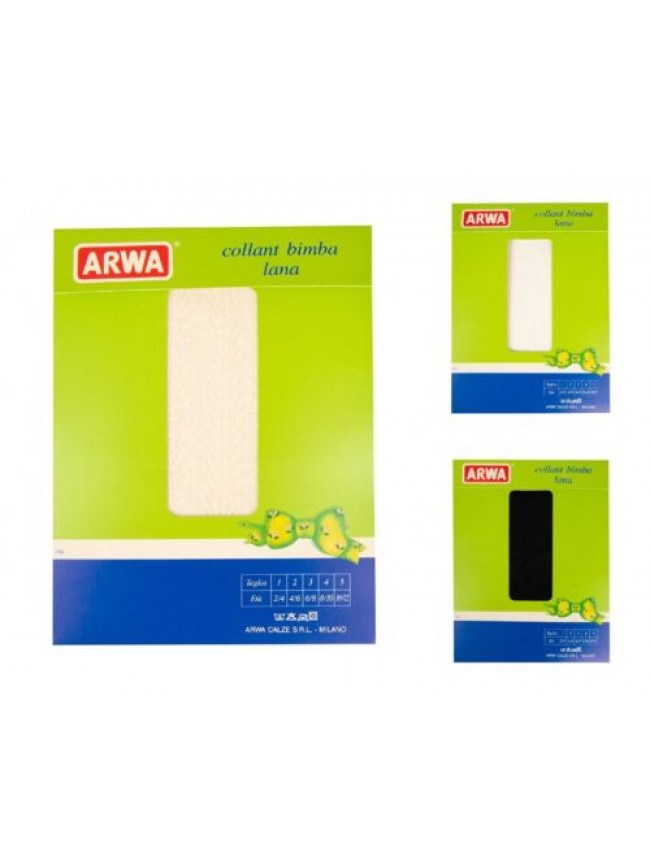 Collant bimba 1 paio di calze bambina femmina in lana ARWA articolo BW 6 COLLANT