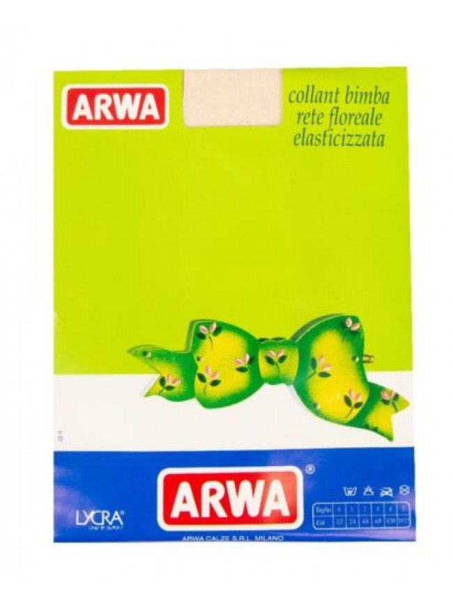 Collant bimba 1 paio di calze rete floreale elasticizzata bambina femmina ARWA a