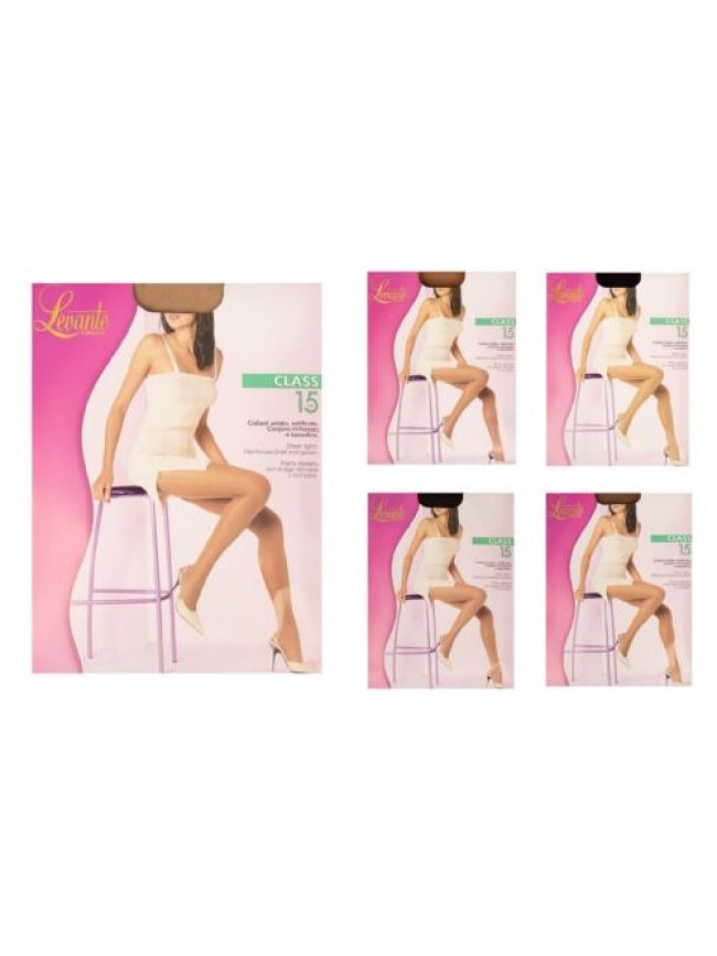 Collant calze donna 15 den velato setificato elasticizzato corpino rinforzato e 