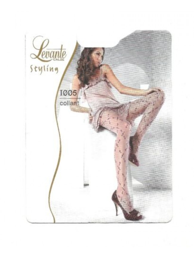 Collant donna LEVANTE lavorato 20 den bordo elastico soft confort punta nuda cuc