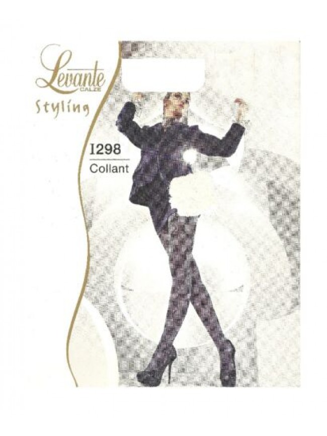 Collant donna LEVANTE lavorato bordo elastico soft confort punta nuda cuciture p