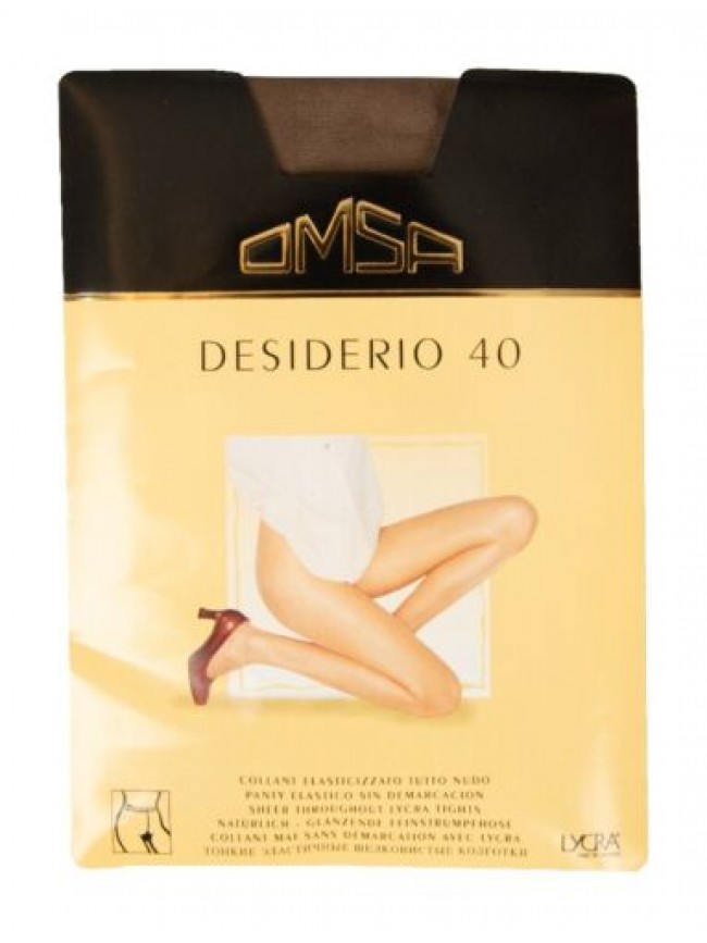 Collant donna OMSA  elasticizzato tutto nudo con tassello in cotone articolo DES