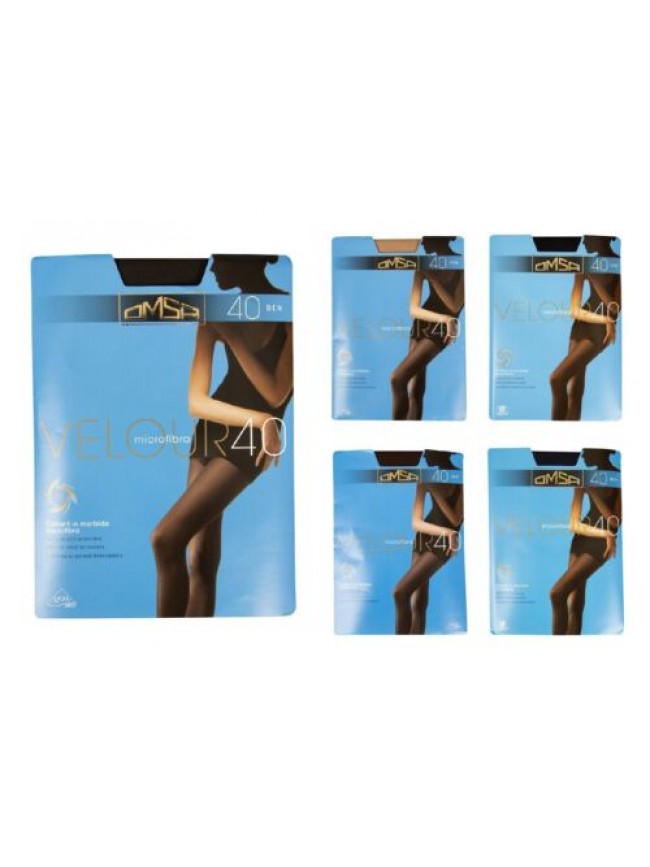 Collant donna OMSA microfibra coprente con corpino tutto nudo cuciture confort p