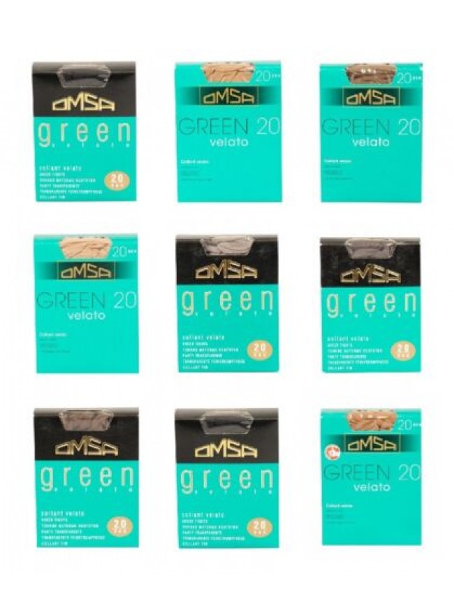 Collant donna OMSA  velato corpino coprente vestibilità confort articolo GREEN20