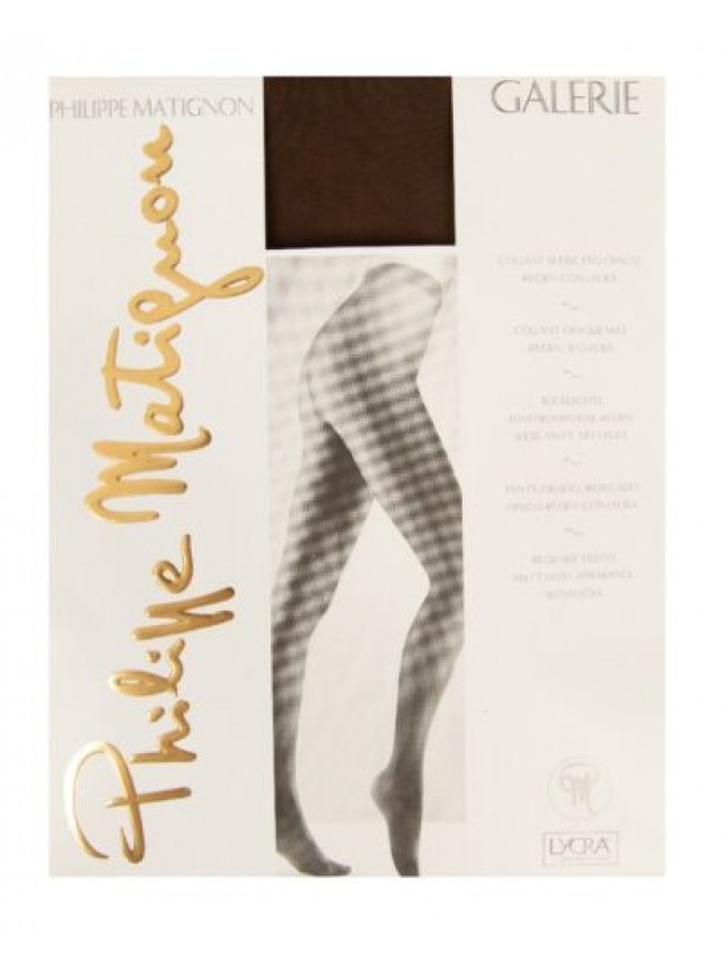 Collant donna calza 40 den setificato opaco corpino nudo tassello in cotone PHIL