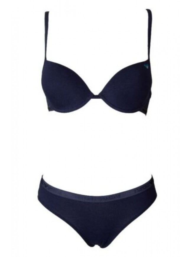 Completo intimo donna reggiseno imbottito con ferretto+slip EMPORIO ARMANI artic