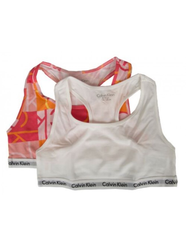 Confezione 2 bralette bimba bambina ragazza CK CALVIN KLEIN articolo G80G800276 