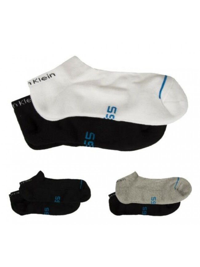 Confezione 2 paia calze uomo girocaviglia cotone set calzini bipack CK CALVIN KL