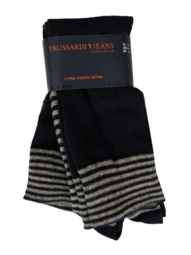 Confezione 2 paia calze uomo sottoginocchio TRUSSARDI JEANS articolo TR045S