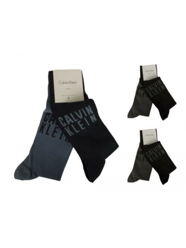 Confezione 2 paia calze uomo trunk cotone set calzini bipack CK CALVIN KLEIN art