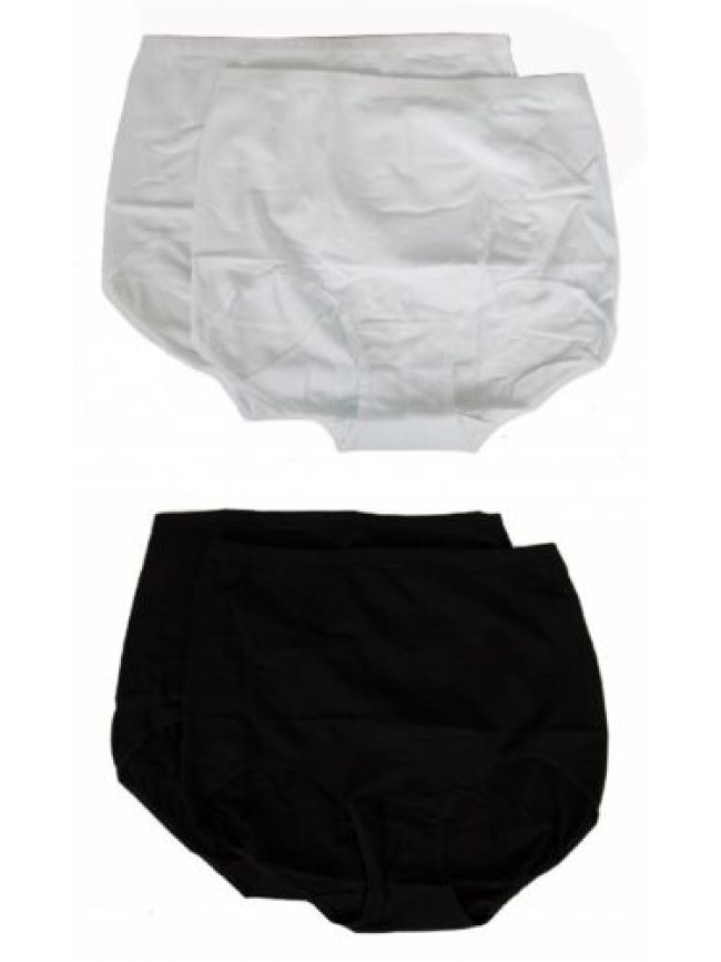 Confezione 2 slip donna cotone bordato liscio mutande bipack RAGNO articolo 0718