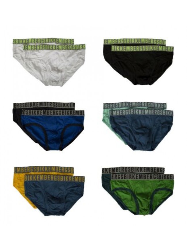 Confezione 2 slip mutanda uomo bipack BIKKEMBERGS articolo VBKT04773 BIPACK COLO