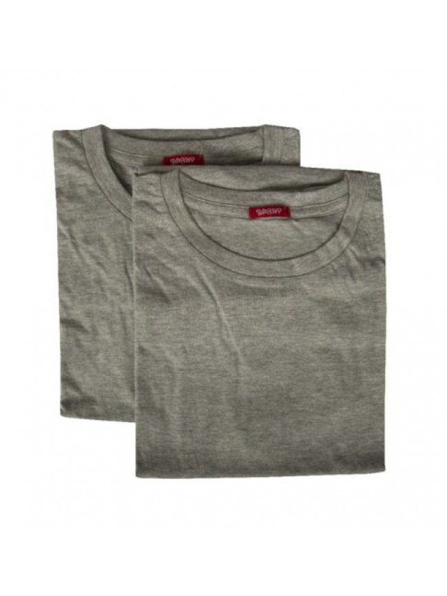 Confezione 2 t-shirt uomo maglietta intima manica corta camiciola girocollo coto