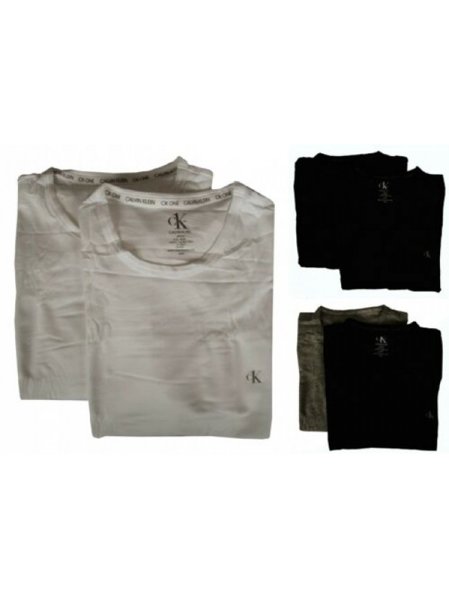 Confezione 2 t-shirt uomo maglietta manica corta girocollo bipack CK CALVIN KLEI