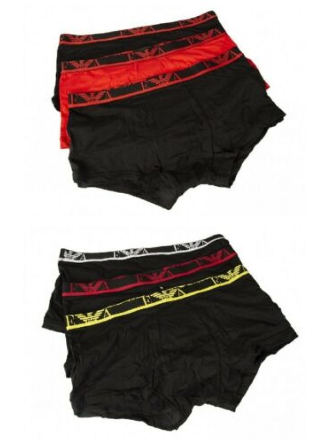 Confezione 3 boxer EMPORIO ARMANI parigamba uomo tripack elastico a vista elasti