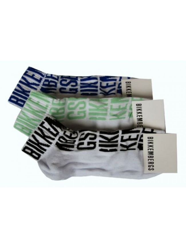 Confezione 3 paia calze sneakers uomo set calzini tripack BIKKEMBERGS articolo V