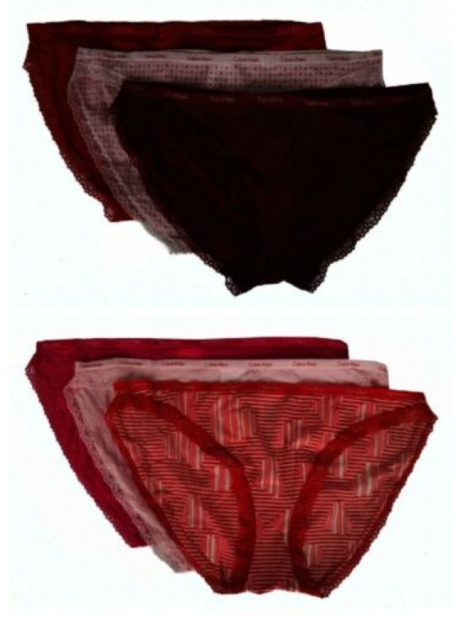 Confezione 3 slip donna tripack mutande underwear CK CALVIN KLEIN articolo QD359