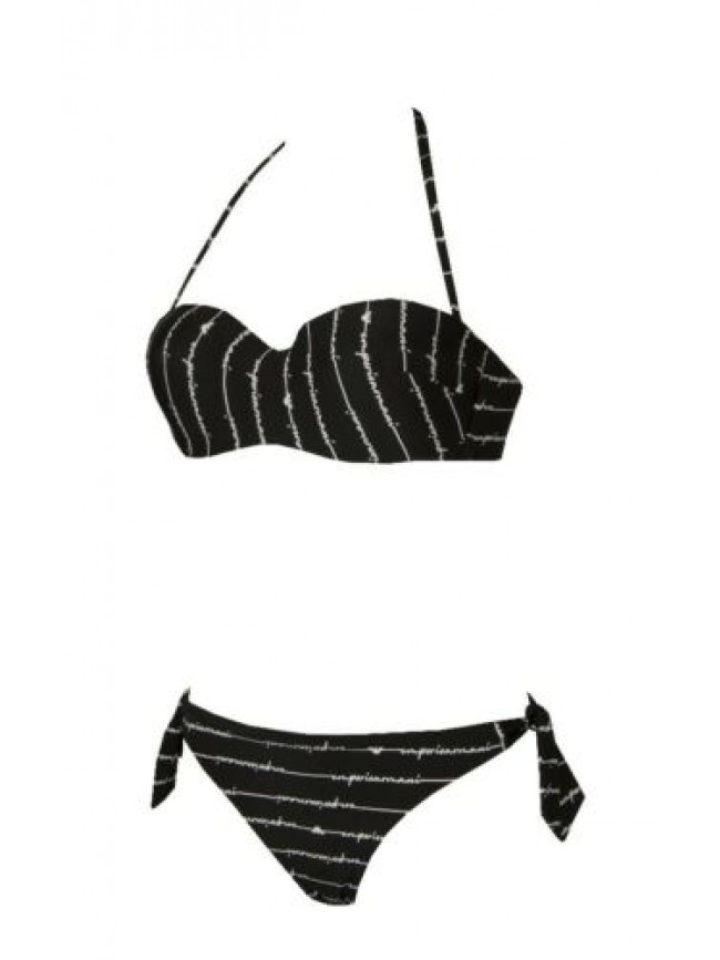 Costume bikini donna fascia imbottita laccio removibile brasiliana regolabile EM