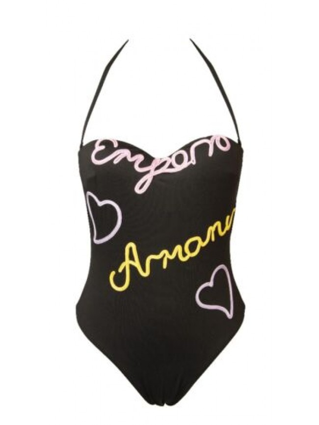 Costume intero donna EMPORIO ARMANI mare o piscina coppe imbottite con ferretto 