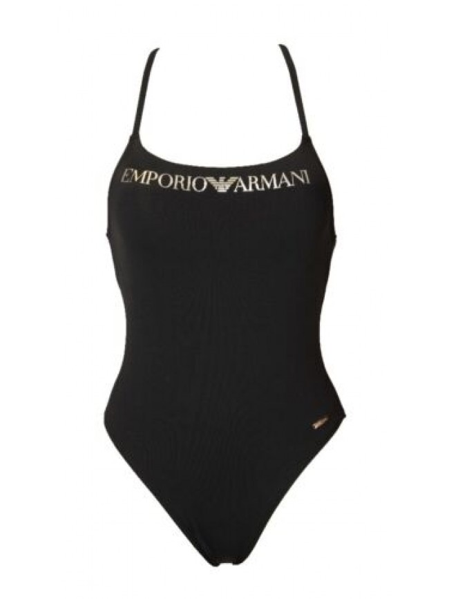 Costume intero donna EMPORIO ARMANI mare o piscina coppe imbottite laccio dietro