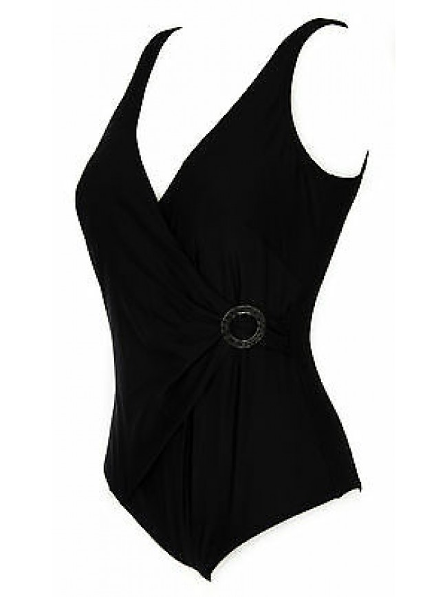 Costume intero mare donna beachwear RAGNO a. A1112D taglia 100/5 C col. 020 NERO