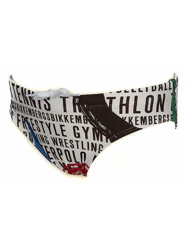 Costume slip mare bambino BIKKEMBERGS B5S3003 taglia 10 ANNI c. 2005 MULTICOLOR
