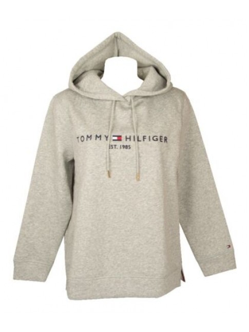 Felpa donna TOMMY HILFIGER maglia felpata invernale calda con logo ricamato arti