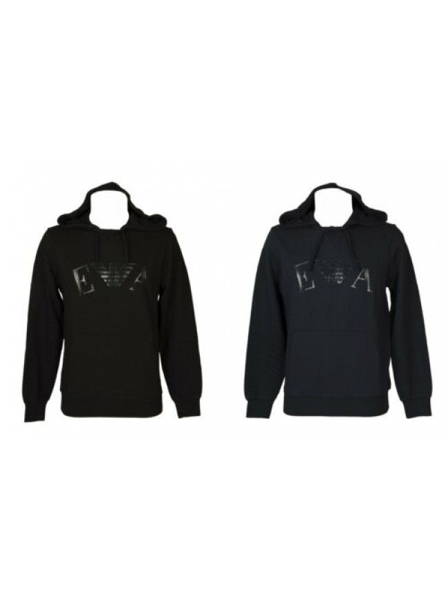 Felpa maglia estiva uomo girocollo con cappuccio e tasca davanti manica lunga co