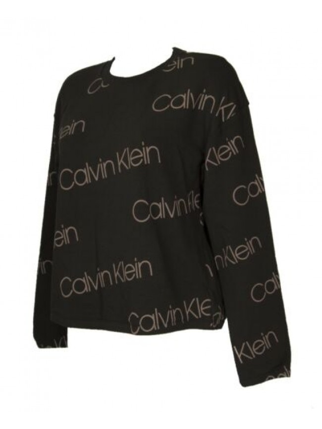 Felpa maglia in cotone girocollo manica lunga donna CK CALVIN KLEIN articolo QS6
