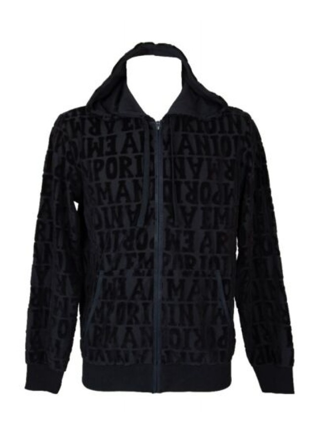 Felpa uomo EMPORIO ARMANI maglia giacca aperta con cappuccio invernale tessuto l