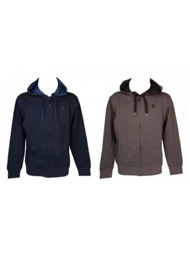 Felpa uomo NORTH SAILS aperta davanti con zip  tasche e cappuccio felpata invern
