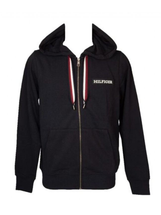 Felpa uomo TOMMY HILFIGER aperta davanti con cappuccio tasche e logo estiva arti