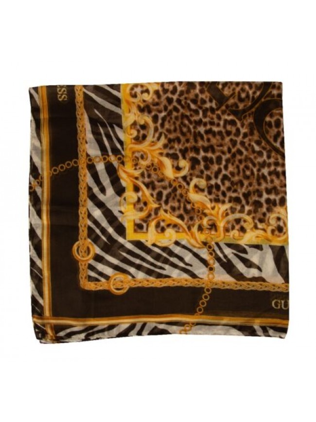Foulard donna GUESS quadrato con stampa e logo articolo AWU393POL03 cm.120 x cm.