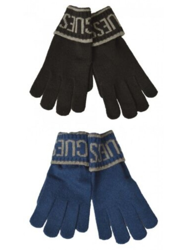 Guanti uomo GUESS guanto invernale con risvolto e logo articolo AMU327WOL02