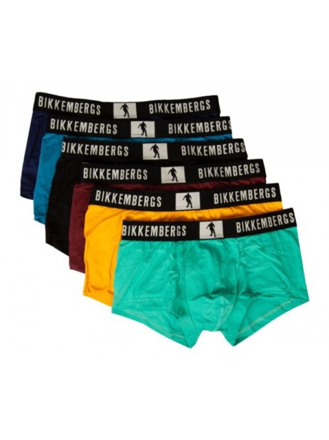 IMP Boxer uomo BIKKEMBERGS confezione 6 capi elastico a vista parigamba cotone e