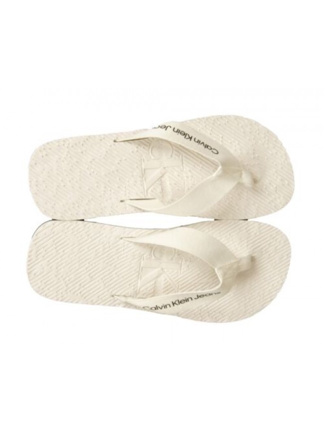 Infradito donna CK CALVIN KLEIN JEANS ciabatta mare o piscina con laccio in tess