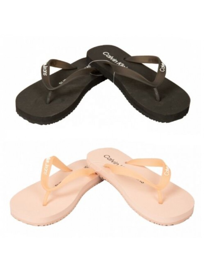Infradito donna CK CALVIN KLEIN JEANS ciabatta mare o piscina laccio con logo ar