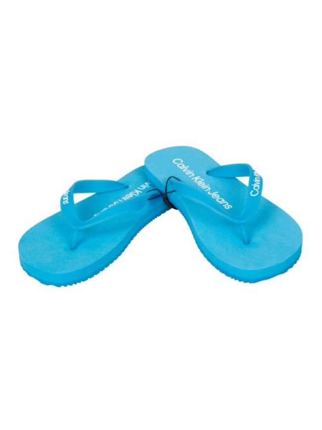 Infradito donna CK CALVIN KLEIN JEANS ciabatta mare o piscina logo stampato sul 
