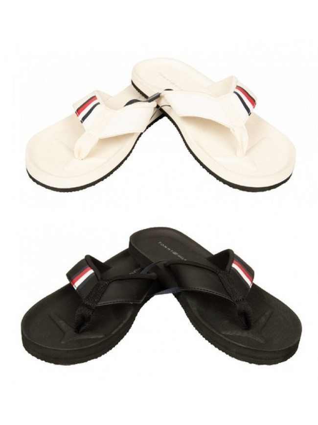 Infradito uomo TOMMY HILFIGER ciabatta mare piscina con laccio in tessuto beachw